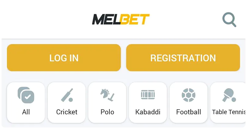 Registration in Melbet App